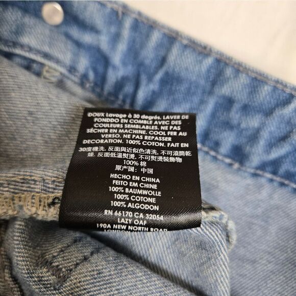 LAZY OAF x Disney Marie cat Aristocats‎ denim raw hem mini skirt S - Picture 7 of 12